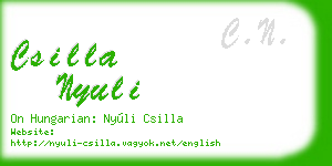 csilla nyuli business card